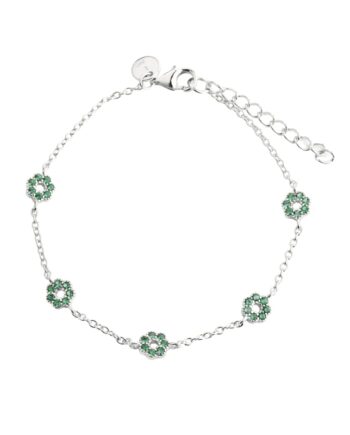 Verde Flower Bracelet  Silver