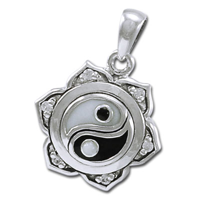 Yin Yang Lotus Vedhæng Kæde