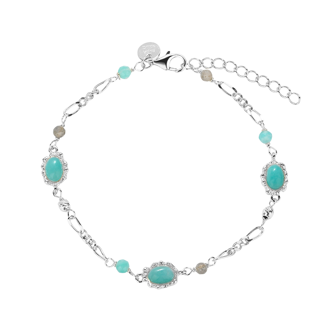 Amazonit Mila Bracelet  Silver