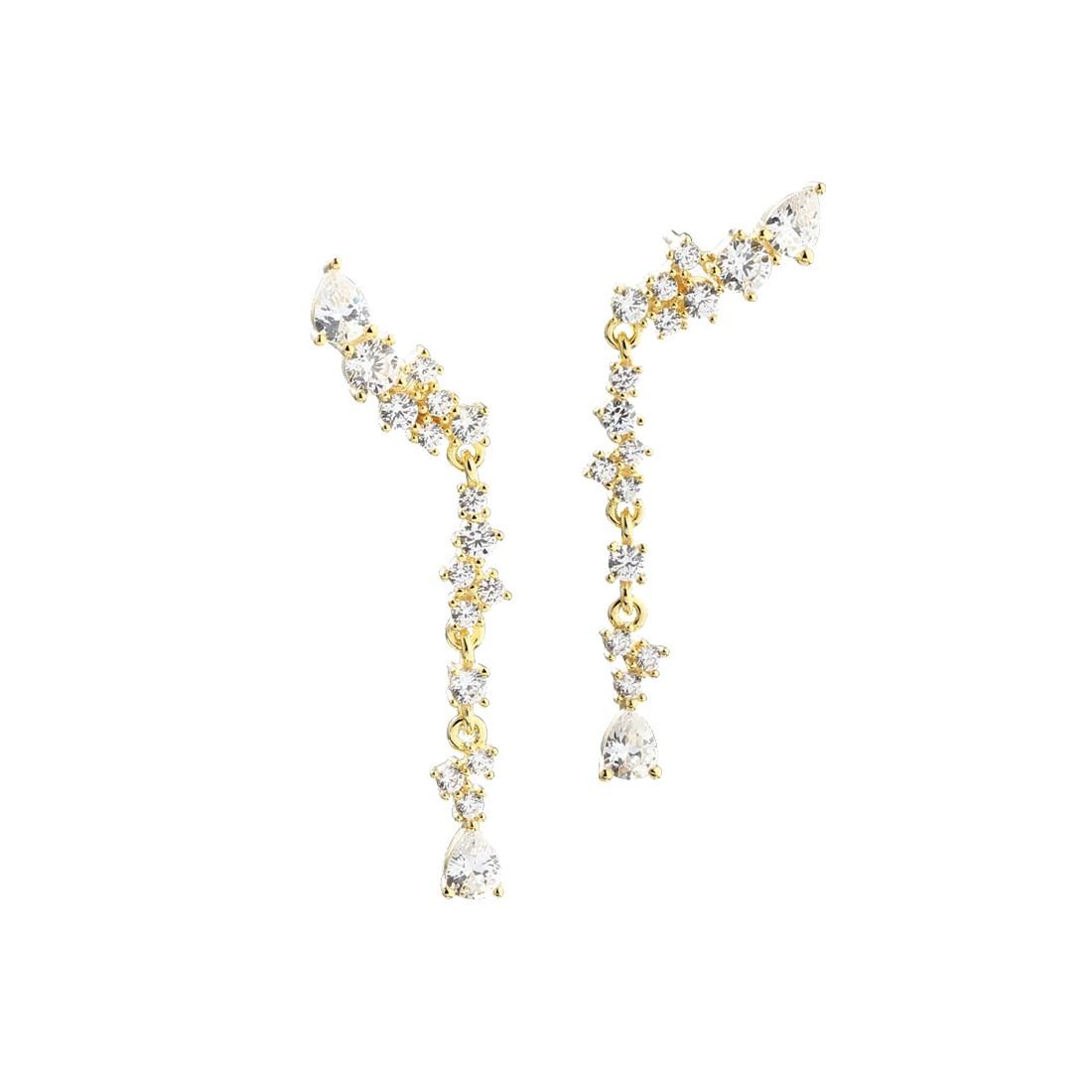 Aura Long Earstud  Golden