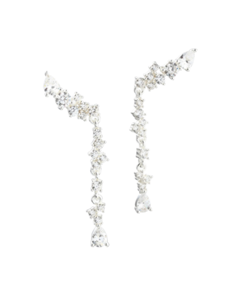 Aura Long Earstud  Silver