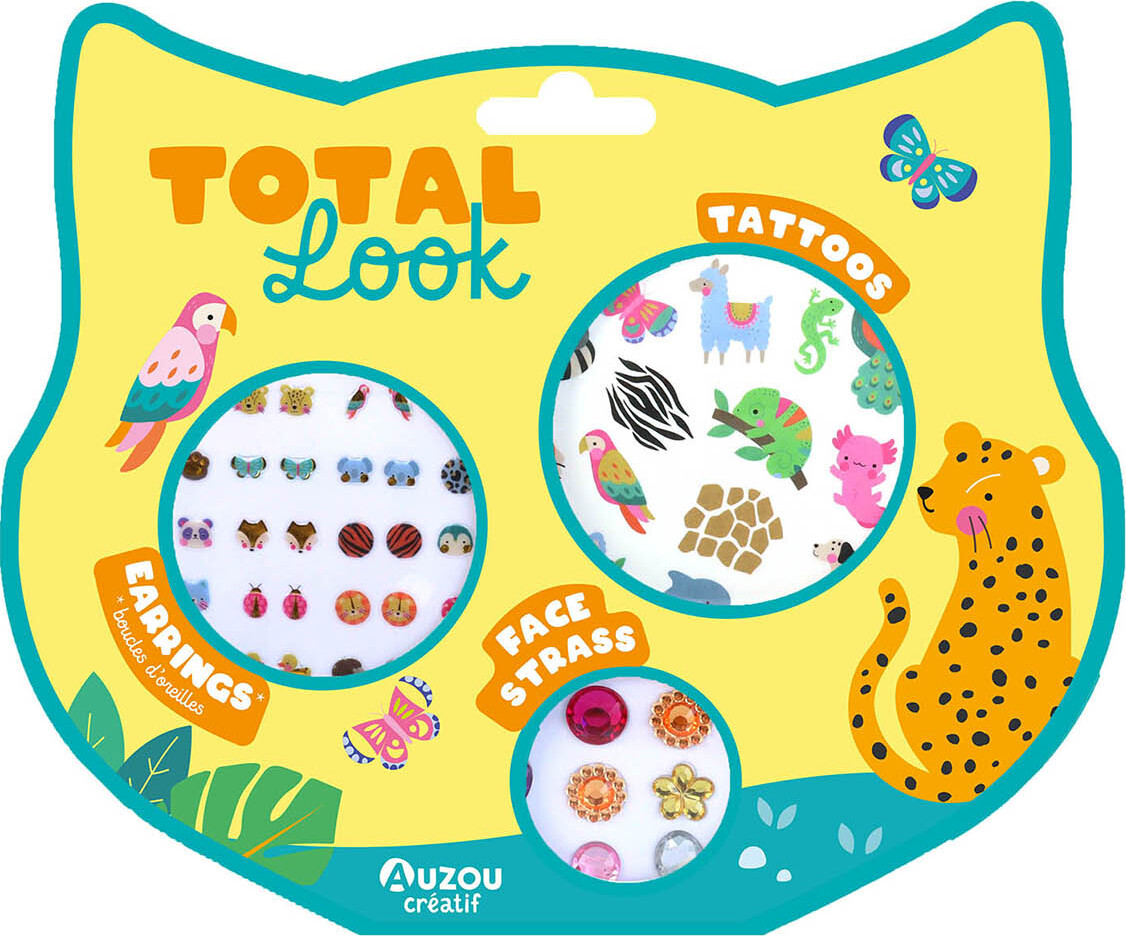 Auzou Total Look Tatoveringer ørestickers Ansigtspynt Animals