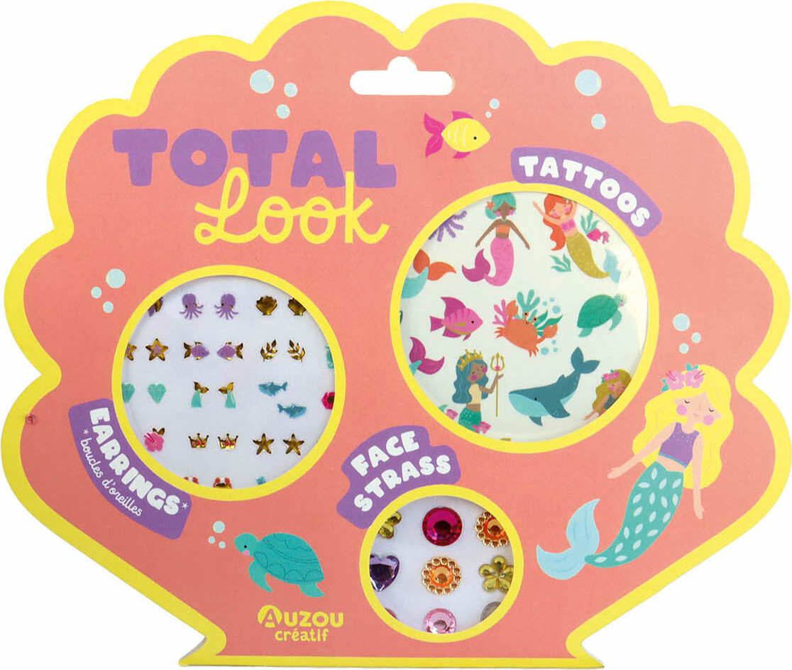 Auzou Total Look Tatoveringer ørestickers Ansigtspynt Havfrue