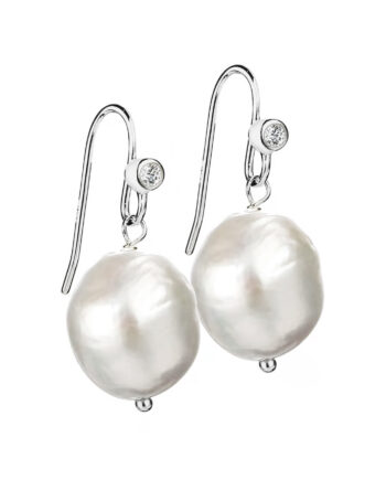 Betsy Pearl Earring  Silver