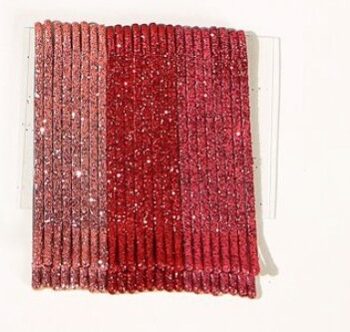 Bobby Pins Glitter Rød Orange Koral Stk