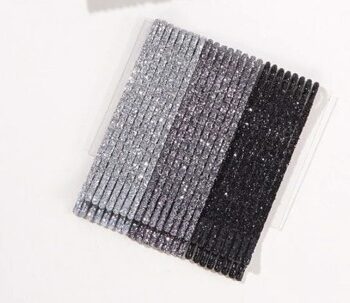 Bobby Pins Glitter Sølv Grå Sort Stk