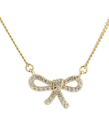 Bow Tie Necklace  Golden