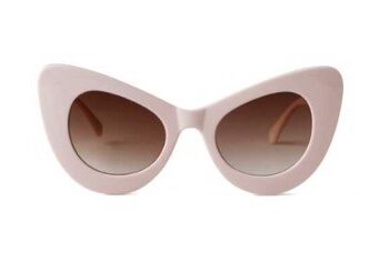 Cateye Solbriller Bred Kant Creme