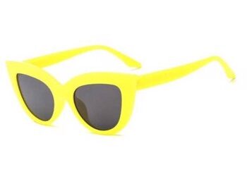 Cateye Solbriller Bred Kant Gule
