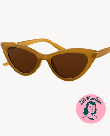 Cateye Solbriller Brune Med Brunt Glas