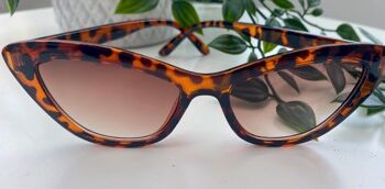 Cateye Solbriller Leopard Med Brun Glas