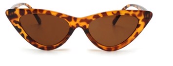 Cateye Solbriller Leopard Med Lys Brune Glas