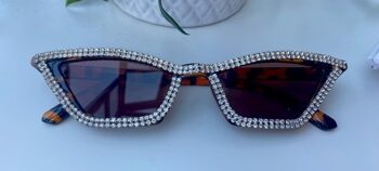 Cateye Solbriller Med Sten Leopard