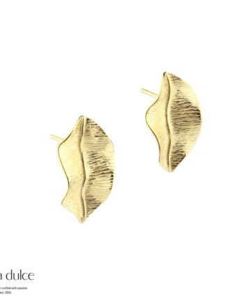 Cherry Leaf Big Earstud  Golden