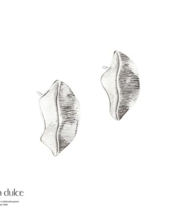 Cherry Leaf Big Earstud  Silver