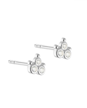 Clear Flower  Silver