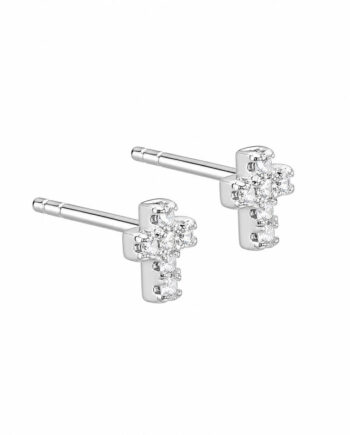 Cross Earstud  Silver