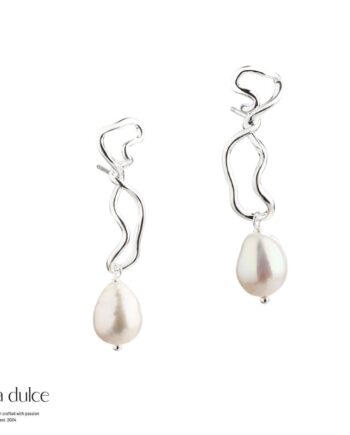 Curly Bodil Earstud  Silver