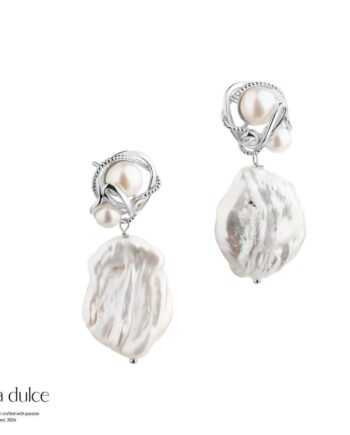 Curly Tina Earstud  Silver