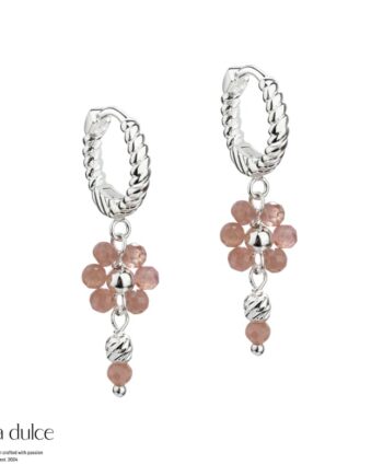 Daisy Rose Hoop  Silver
