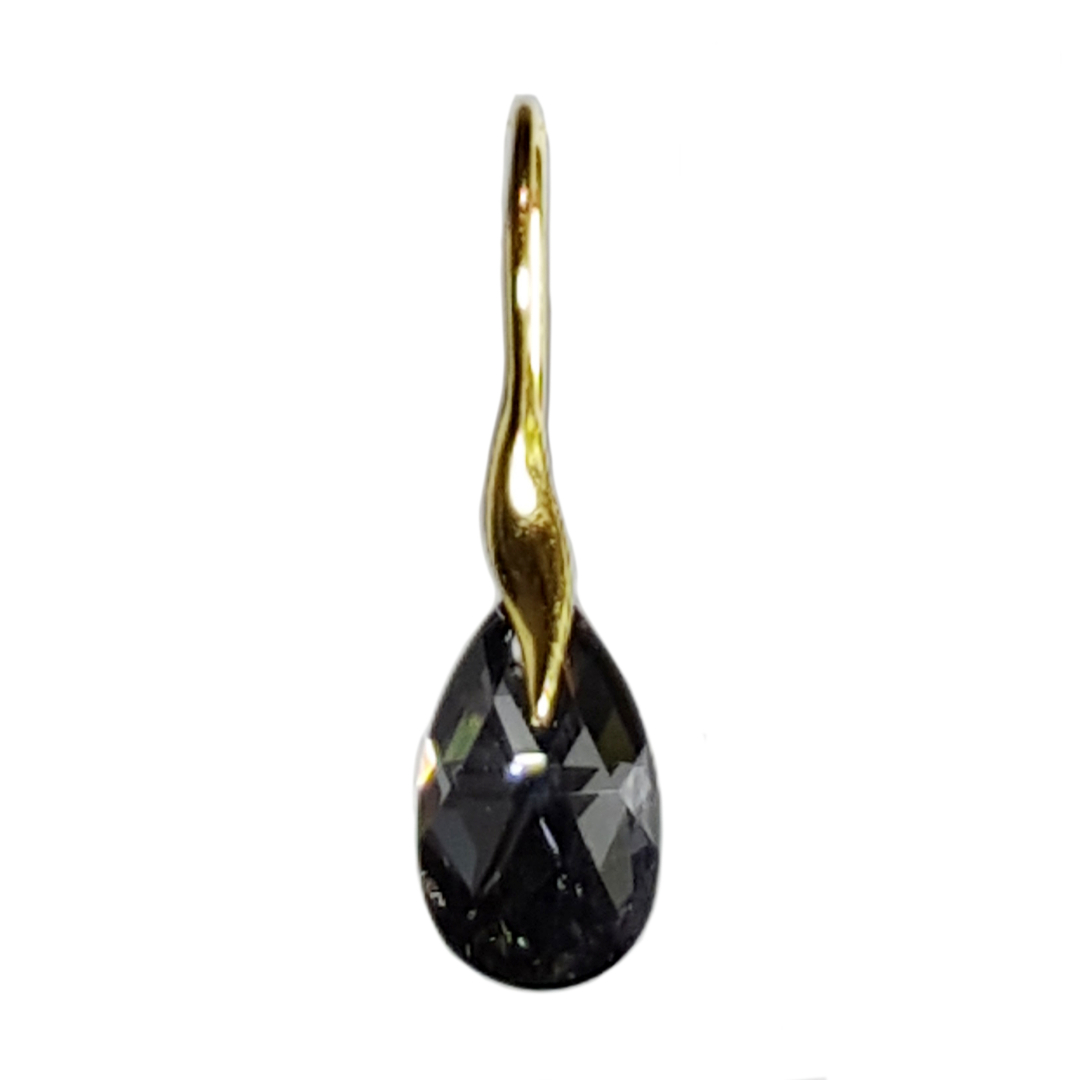 Facet Drop ørering Crystal Silver Night Guld