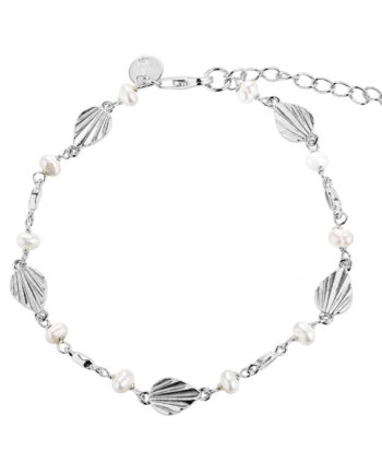 Fan Pearl Bracelet  Silver