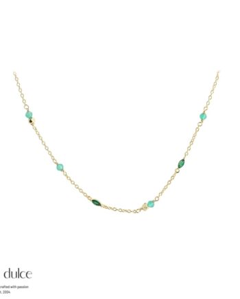 Green Garden Necklace  Golden