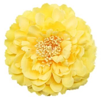 Hårblomst Stofblomst Stor Hårklips Med Blomst Brochepin Gul