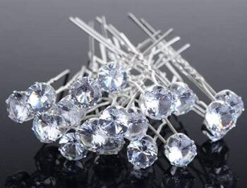 Hårnåle Med Diamanter Store Stk