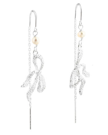 Hanging Bow Earthread  Silver