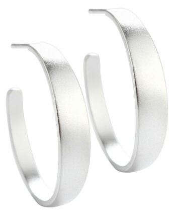 Hoop Sand Big  Silver