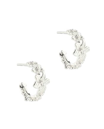 Jasmin Medium Hoop  Silver