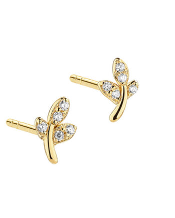 Leafy Earstud  Golden
