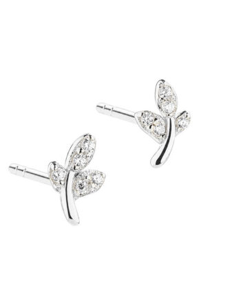 Leafy Earstud  Silver