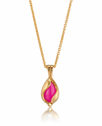 Lille Blankt Smykke Med Pink Onyx
