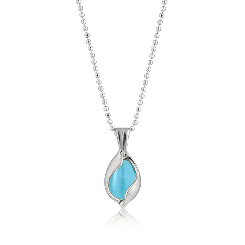 Lille Smykke Med Aqua Calcedon