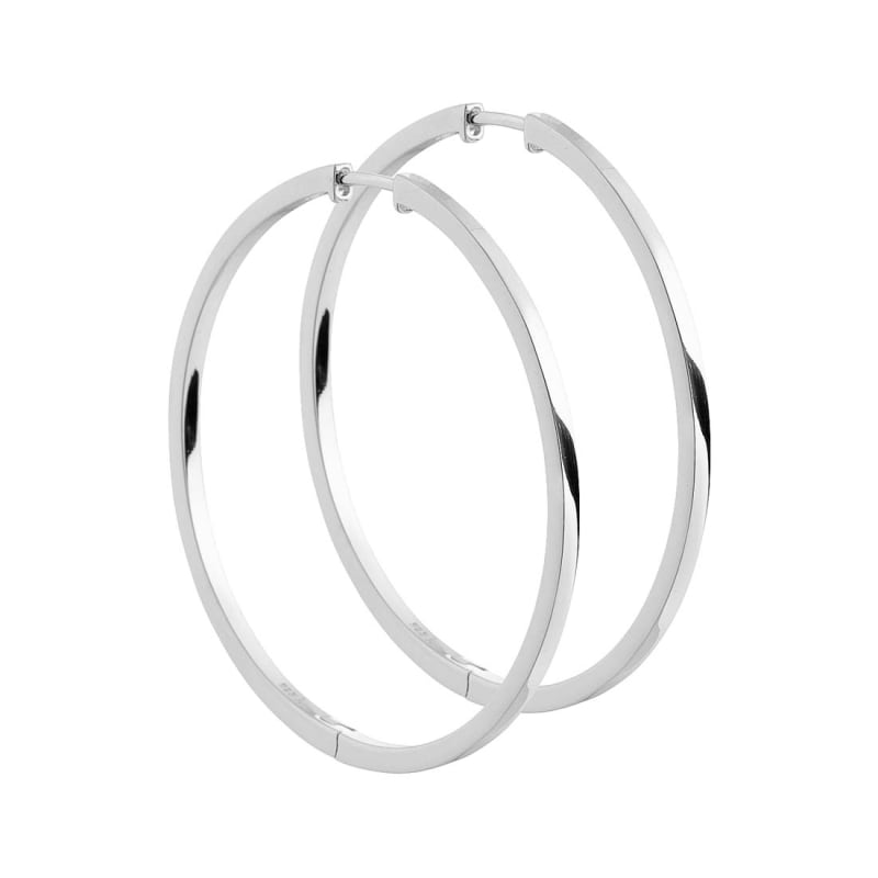 Margot Creoler Shiny Sterling Sølv Med Click Lås