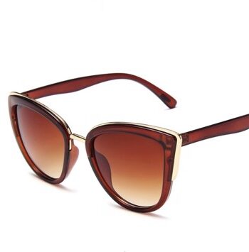 Marleen Cateye Solbriller Brune Leopard
