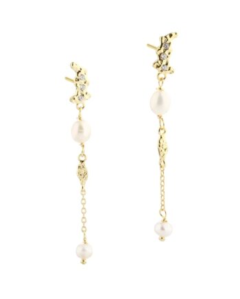 Milena Long Earstud  Gold