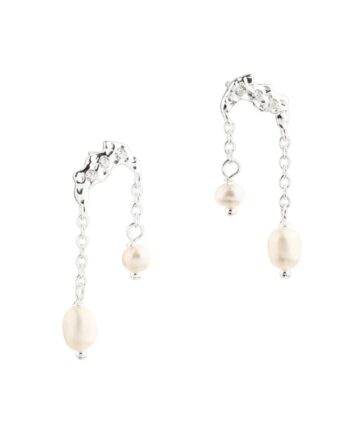 Milena Pearl Earstud  Silver