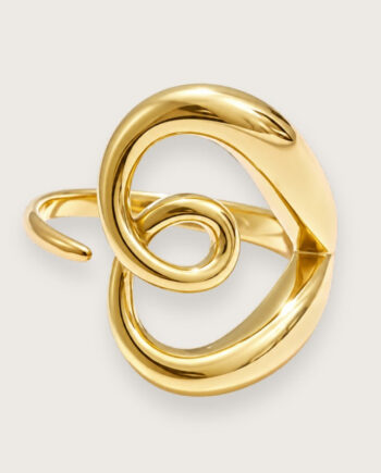 Millie 18k Forgyldt Ring Med Diskret Hjertedesign