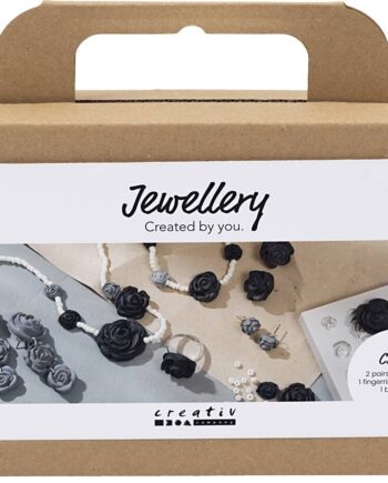 Mini Diy Kit Smykker Roser Sort Sort Hvid Hvid Creativ Company