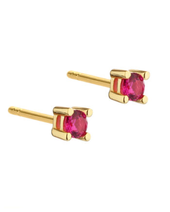 Mini Kaya Pink Earstud  Golden