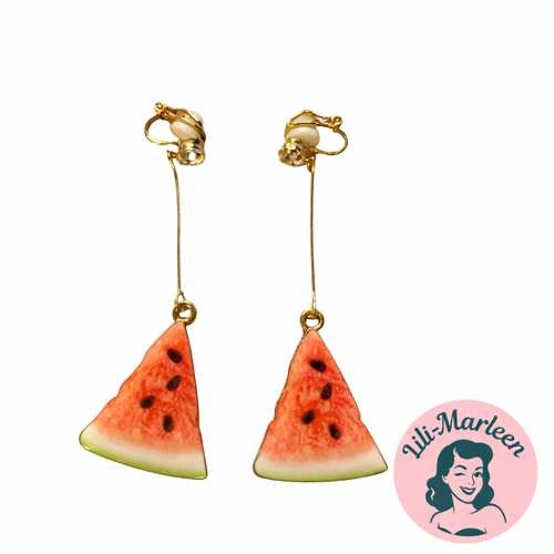 Miss Watermelon Clip Earrings