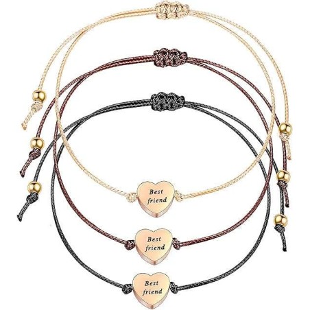 Moderne Bff Armbånd Med Hjerter Til