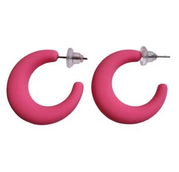 øreringe Klassiske Creoler Små Pink