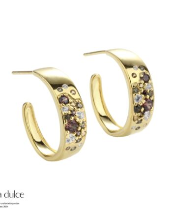 Olive Stardust Hoop  Golden