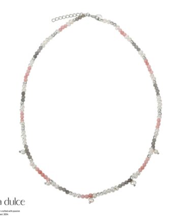 Opal Love Necklace  Silver