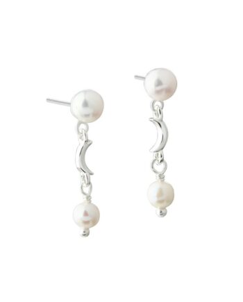 Pearl Moon Earstud  Silver