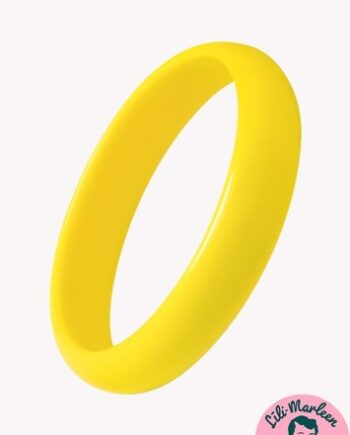 Plastik Armring Gul Retro Bangle Cuff Rund Gul